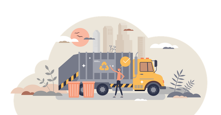 Waste management  Illustration