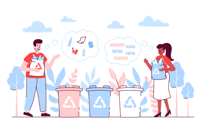 Waste management  Illustration