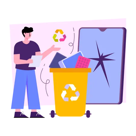 Waste Recycling  Illustration