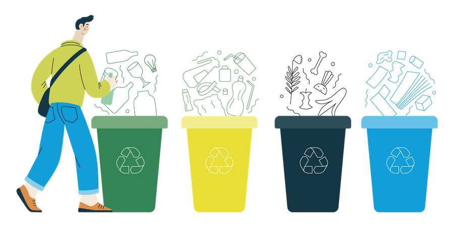 Waste sorting  Illustration