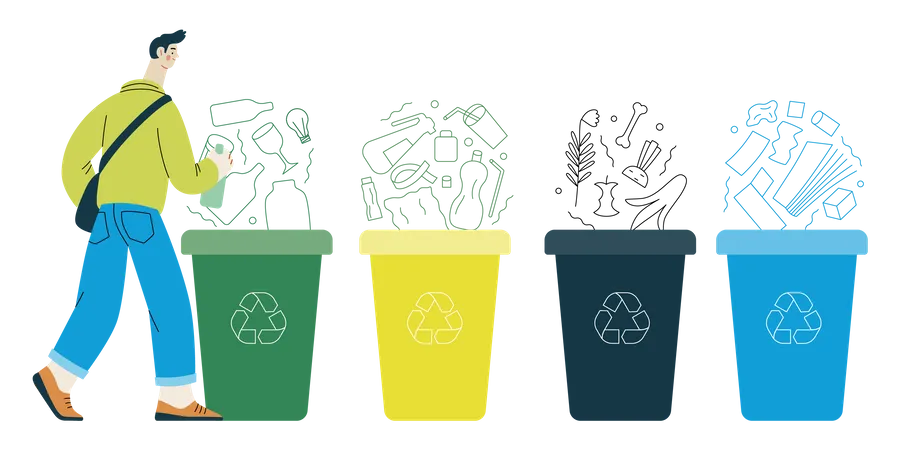 Waste sorting  Illustration