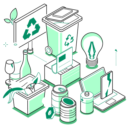 Waste sorting  Illustration