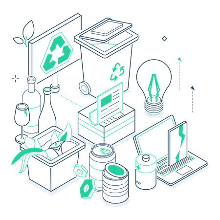 Waste sorting  Illustration