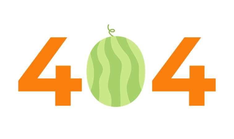 Watermelon fruit error 404  Illustration