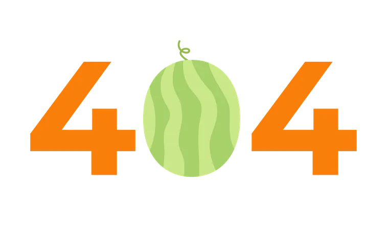 Watermelon fruit error 404  Illustration