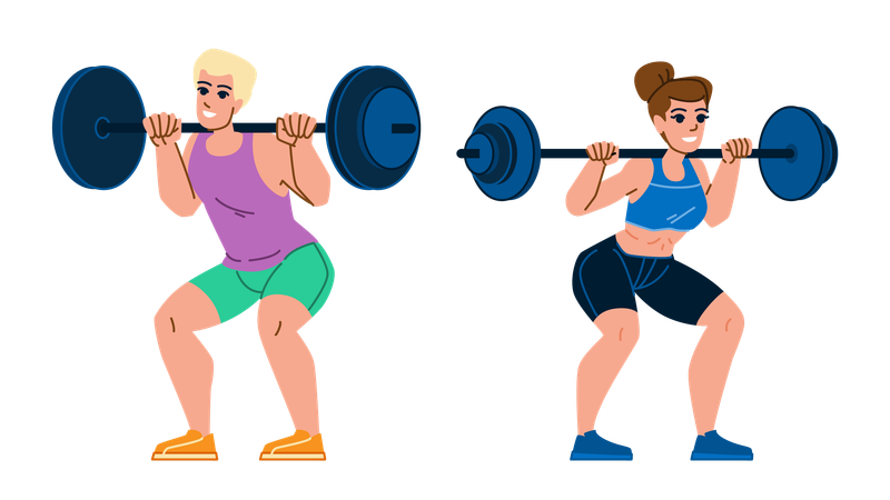 Weight lifting  Illustration