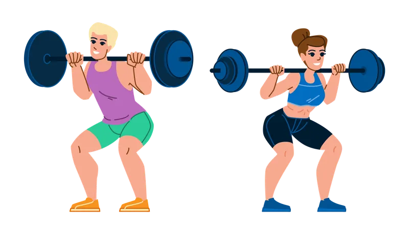 Weight lifting  Illustration