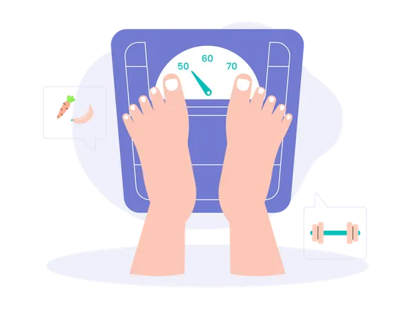 Weight measure scale  일러스트레이션