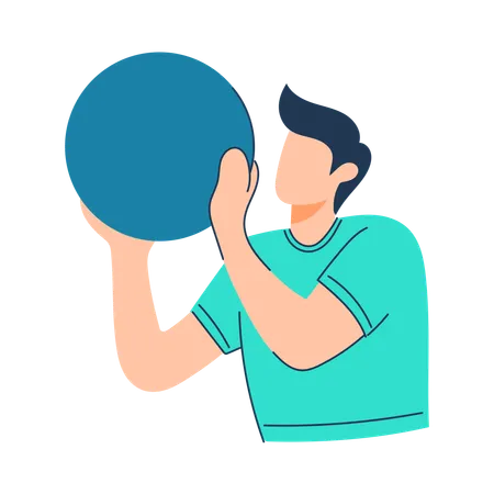 Weighted medicine ball  Illustration