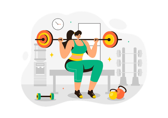 Weightlifting Sport Illustration  Illustration