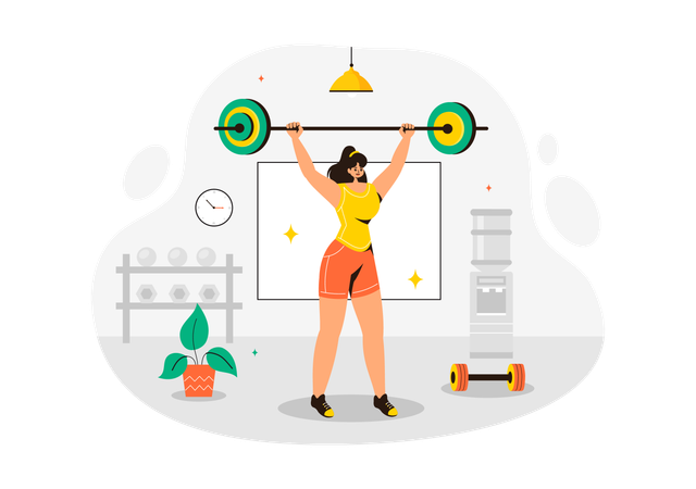 Weightlifting Sport Illustration  Illustration