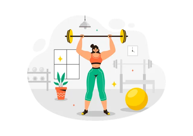 Weightlifting Sport Illustration  Illustration