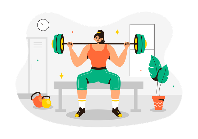 Weightlifting Sport Illustration  Illustration