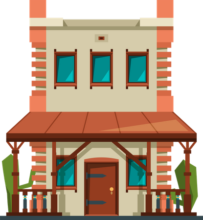 Western Building  イラスト