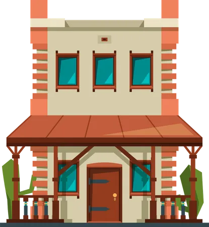 Western Building  イラスト