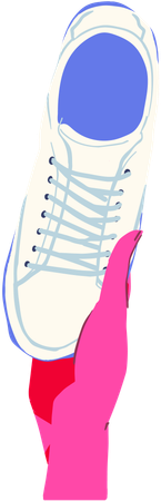 White sneaker shoes  Illustration