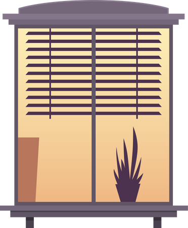 Window silhouettes  Illustration