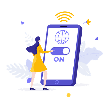 Wireless Internet connection  イラスト