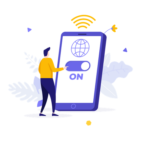 Wireless Internet connection  イラスト