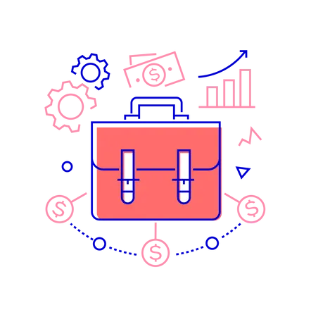 Geschäft und Finanzen  Illustration