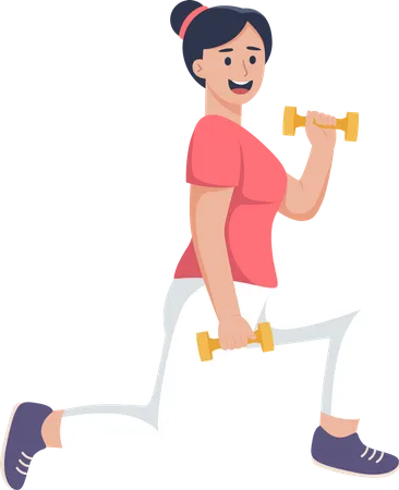 Woman doing Exercise  Illustration