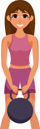 Woman doing Exercise  Illustration