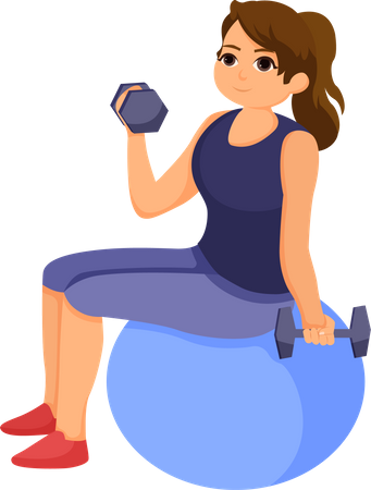 Woman doing Exercise  Illustration