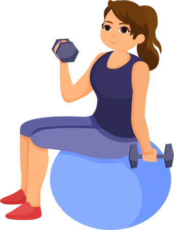 Woman doing Exercise  Illustration