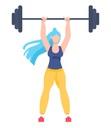 Woman doing gymnastics and workout  イラスト