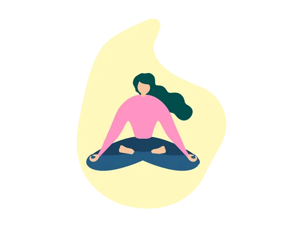 Woman doing Meditate  Illustration