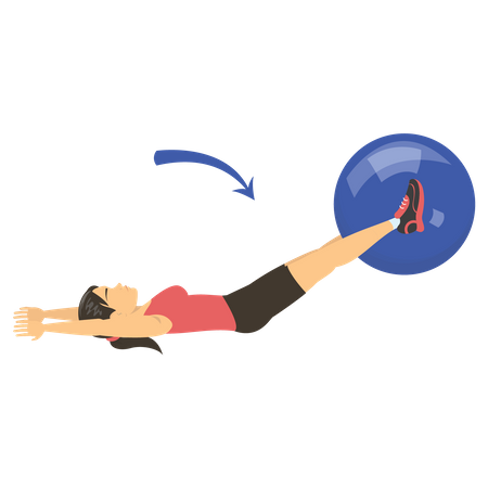 Woman doing workout  Illustration