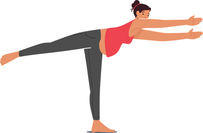 Woman exercising during pregnancy  Illustration