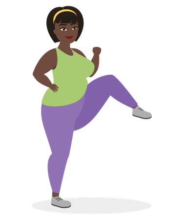 Woman Exercising  Illustration