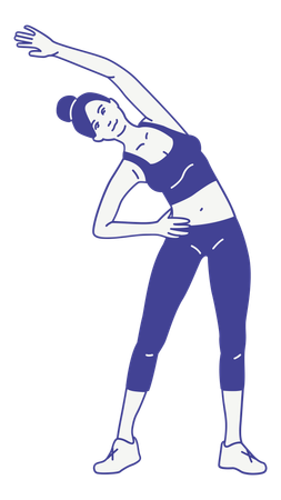 Woman exercising  Illustration