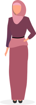 Woman in hijab  Illustration