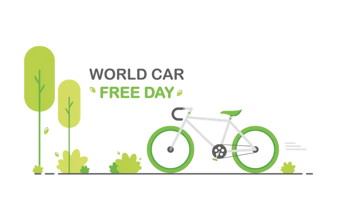 World car free day  Illustration