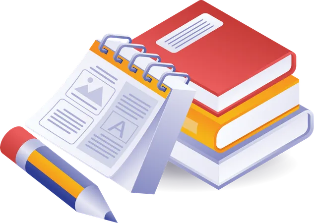 World education concept notebook  Illustration