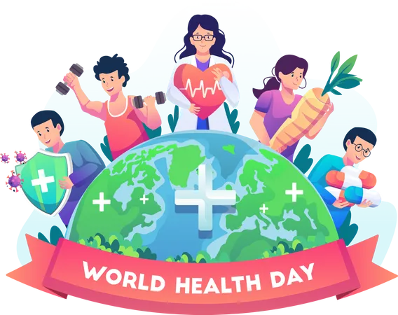 World Health Day  Illustration