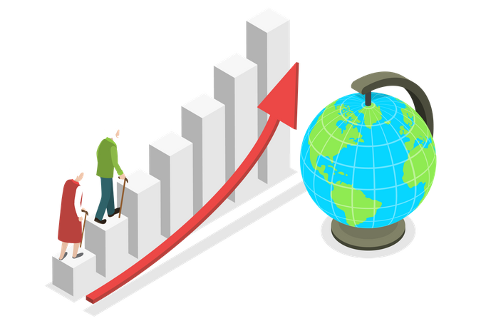 World Population Growth  Illustration