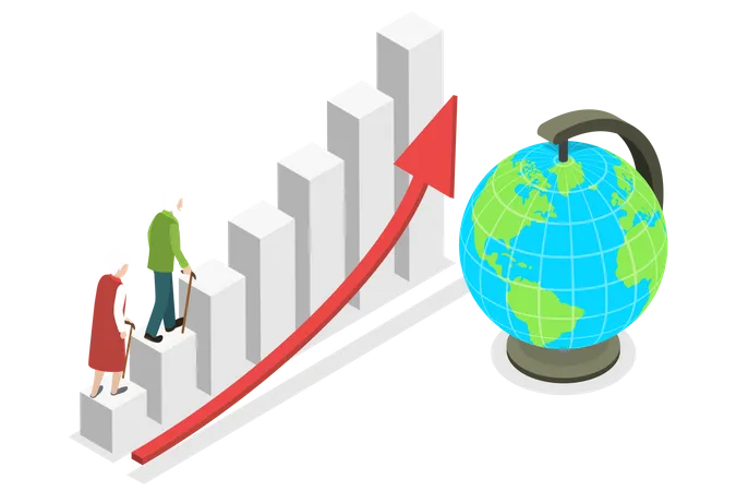 World Population Growth  Illustration