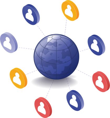 Worldwide network business  Illustration