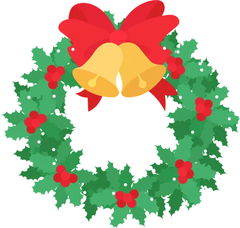 Wreath for Xmas Made of Bell  イラスト