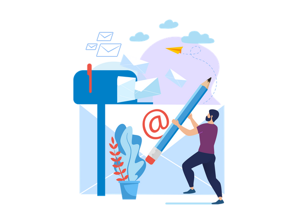 Write Email  Illustration