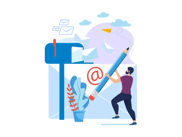 Write Email  Illustration