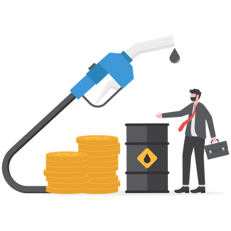 Young adult is facing fuel price hike issue  Illustration