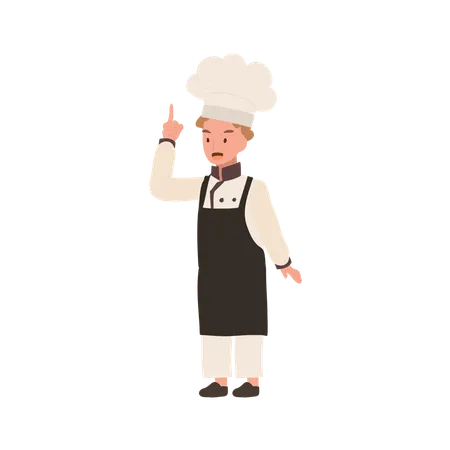 Young Culinary Mentor in Chef Hat  イラスト