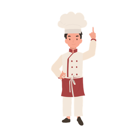 Young culinary mentor in chef hat  イラスト