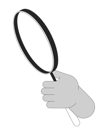 Zoom magnifying glass  Illustration