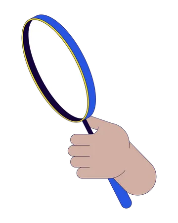 Zoom magnifying glass  Illustration