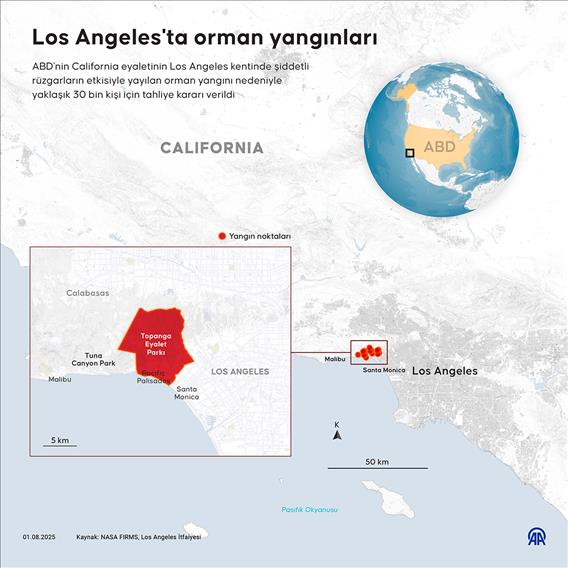 Los Angeles'ta orman yangınları